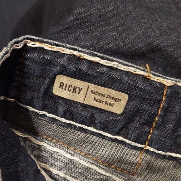 True Religion Dark Wash Super T Straight Fit Ricky Jeans sz40 - Picture 3 of 7